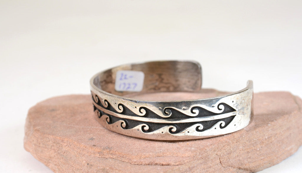 Hopi Sterling Silver Overlay Bracelet