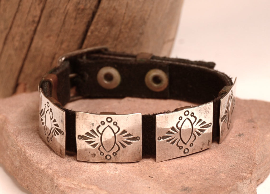 Santo Domingo Pueblo Buckle Bracelet By Don and Nancy Crespin