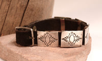 Santo Domingo Pueblo Buckle Bracelet By Don and Nancy Crespin