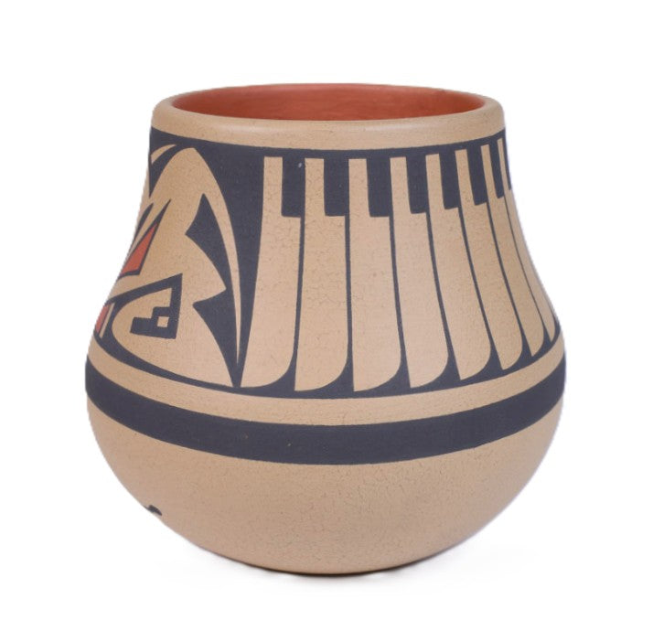 San Ildefonso Pueblo Pottery "Eagle Tail" By Cavan Gonzales