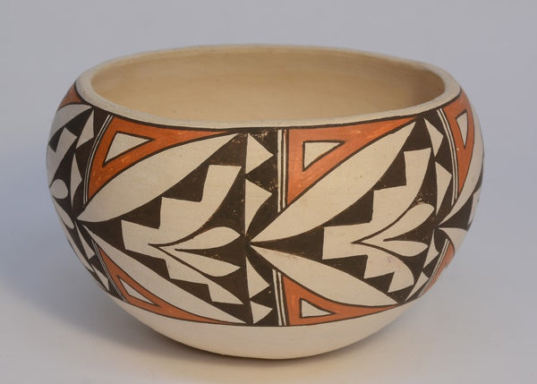 Acoma Pueblo Polychrome Pottery Bowl