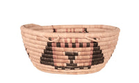Hopi Pueblo Coiled Oval Bowl Basket