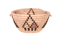 Hopi Pueblo Coiled Oval Bowl Basket