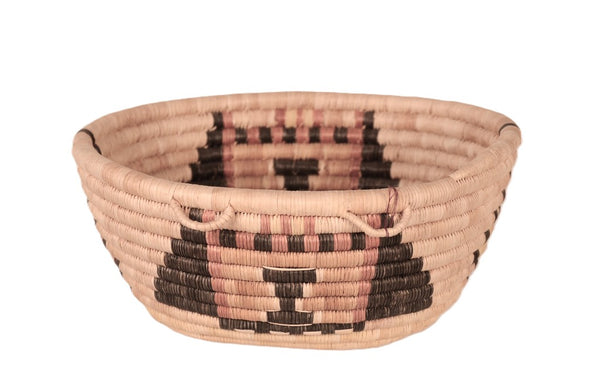 Hopi Pueblo Coiled Oval Bowl Basket