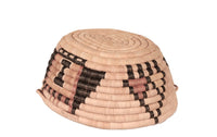 Hopi Pueblo Coiled Oval Bowl Basket