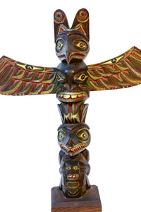 Northwest Coast Totem Poll attr. Sam Williams, a Ditidaht carver (c. 1884-1979)