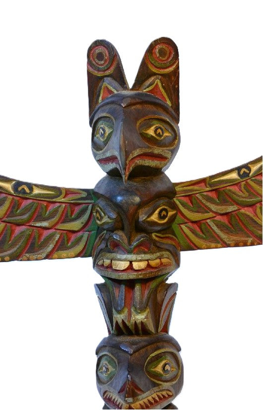 Northwest Coast Totem Poll attr. Sam Williams, a Ditidaht carver (c. 1884-1979)