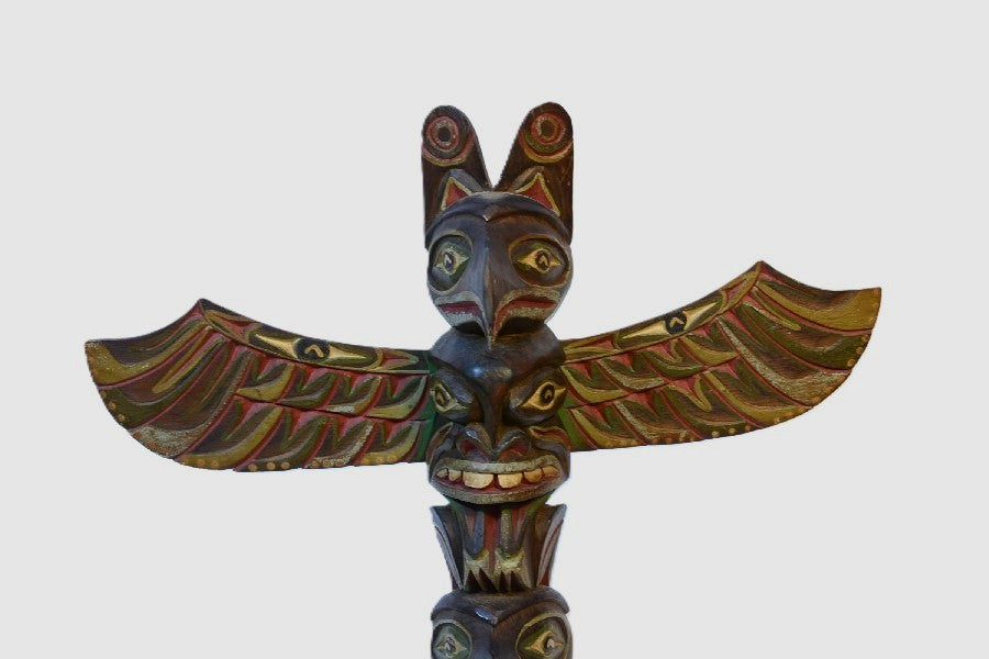 Northwest Coast Totem Poll attr. Sam Williams, a Ditidaht carver (c. 1884-1979)