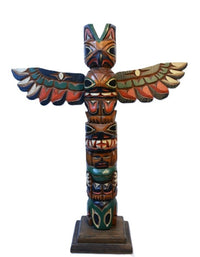 Northwest Coast Totem Poll John  Williams, a Ditidaht carver (c. 1960-2010)