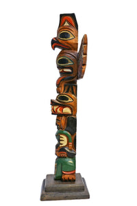 Northwest Coast Totem Poll John  Williams, a Ditidaht carver (c. 1960-2010)