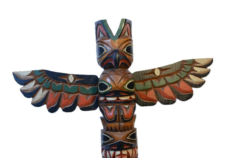Northwest Coast Totem Poll John  Williams, a Ditidaht carver (c. 1960-2010)