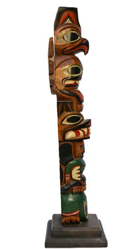 Northwest Coast Totem Poll John  Williams, a Ditidaht carver (c. 1960-2010)