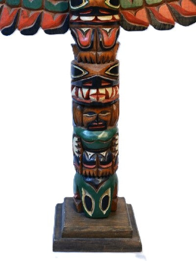 Northwest Coast Totem Poll John  Williams, a Ditidaht carver (c. 1960-2010)