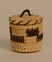 Fine Miniature Papago Lidded Basket