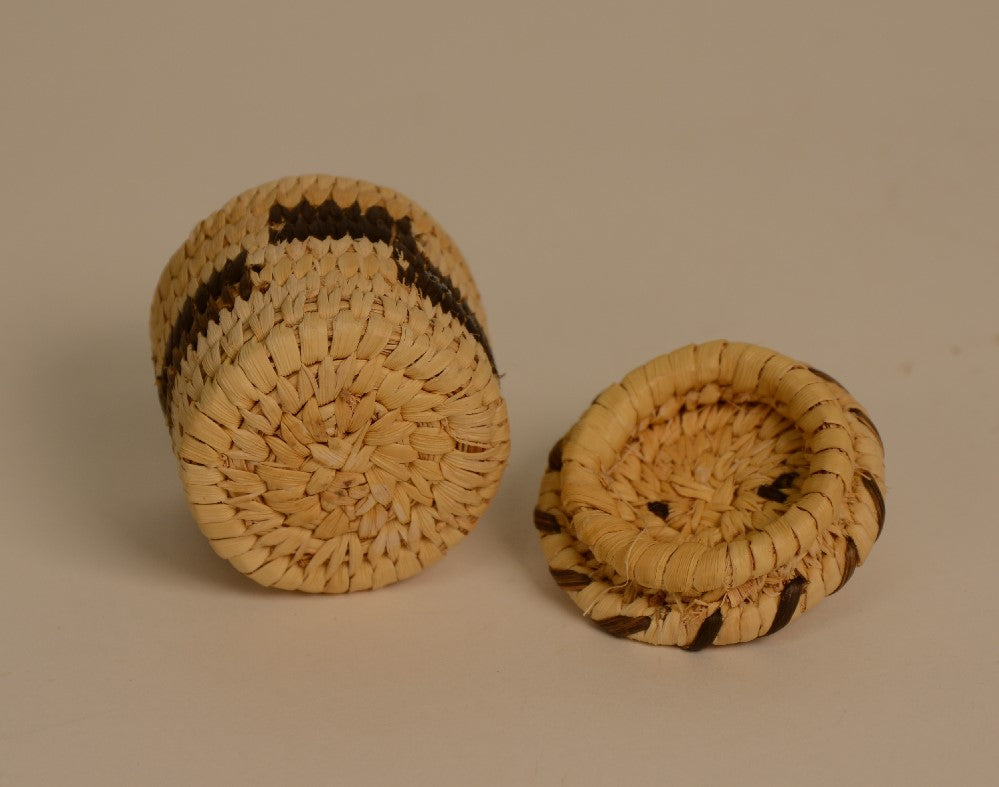 Fine Miniature Papago Lidded Basket