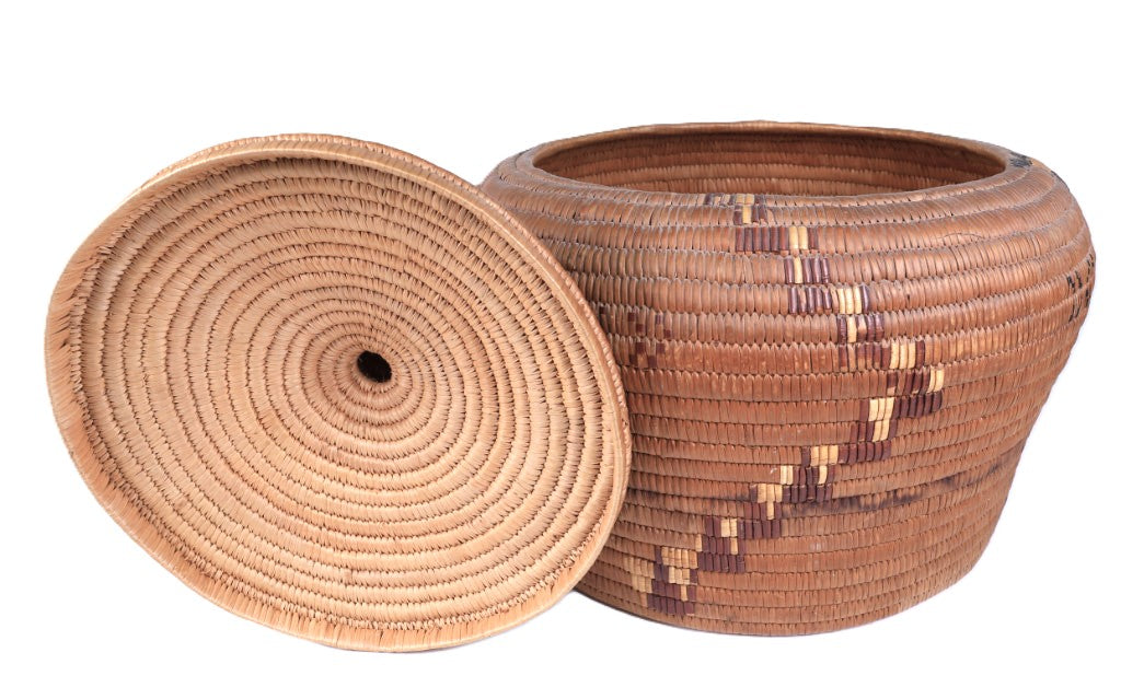Thompson River Salish Basket with Lid