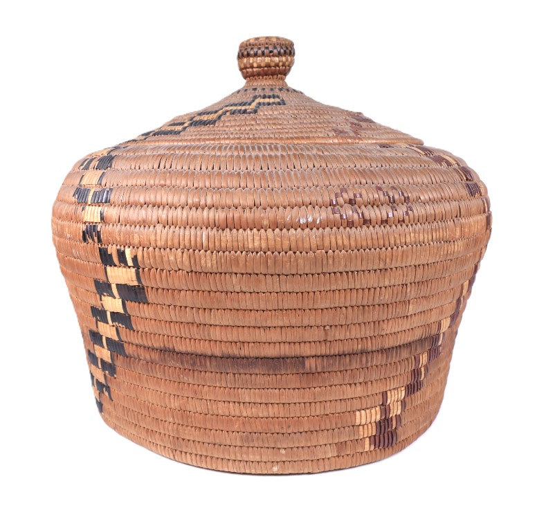 Thompson River Salish Basket with Lid