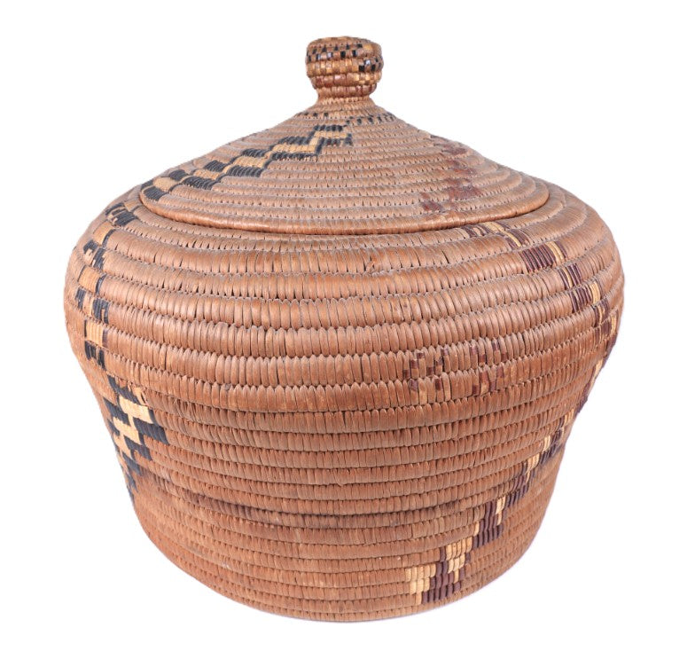 Thompson River Salish Basket with Lid