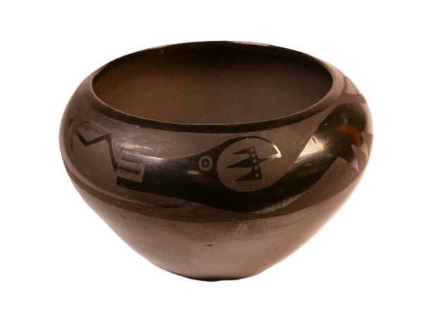 An Early Maria Martinez Black-on-Black Jar