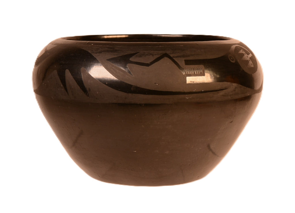 An Early Maria Martinez Black-on-Black Jar