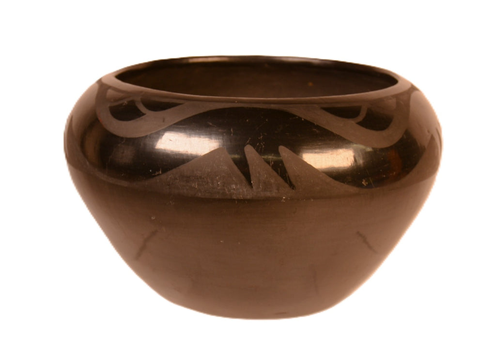 An Early Maria Martinez Black-on-Black Jar