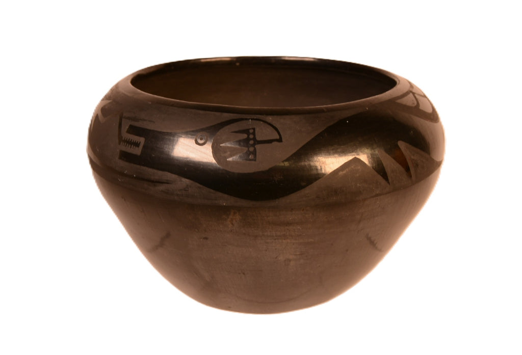 An Early Maria Martinez Black-on-Black Jar