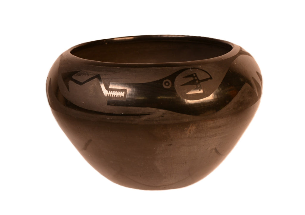 An Early Maria Martinez Black-on-Black Jar