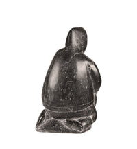 Eskimo Steatite Man with Seal Sculpture