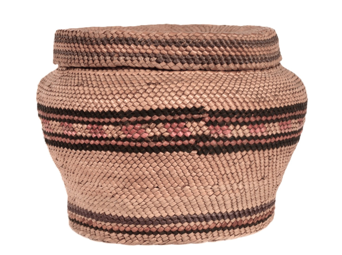 Antique Makah Lidded Basket