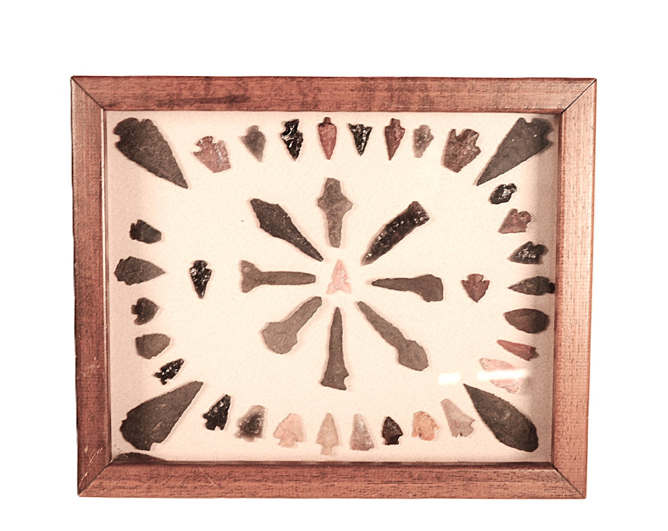 Oregan/Washington Frame of Arrowheads, Points and Drills