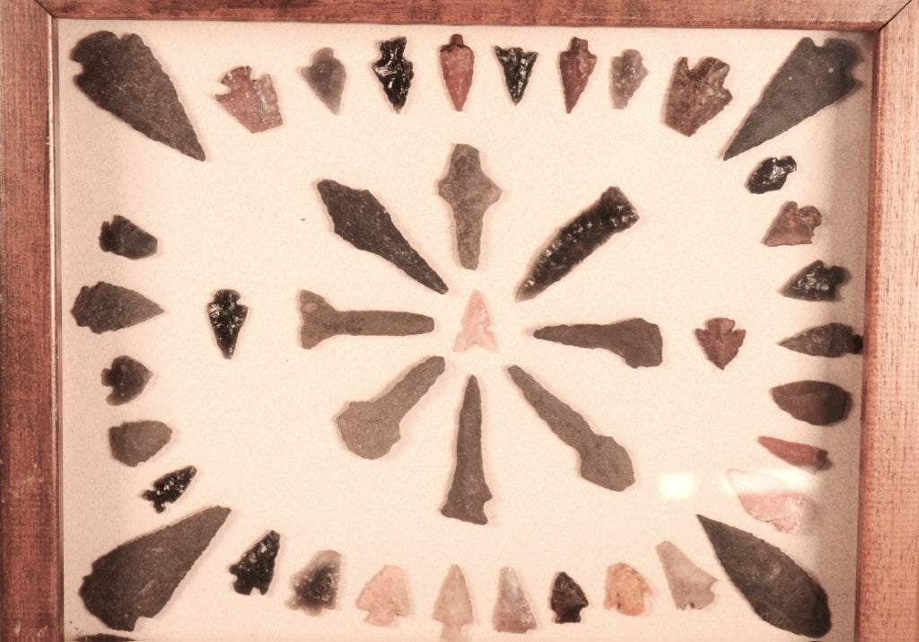 Oregan/Washington Frame of Arrowheads, Points and Drills