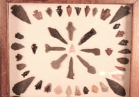 Oregan/Washington Frame of Arrowheads, Points and Drills
