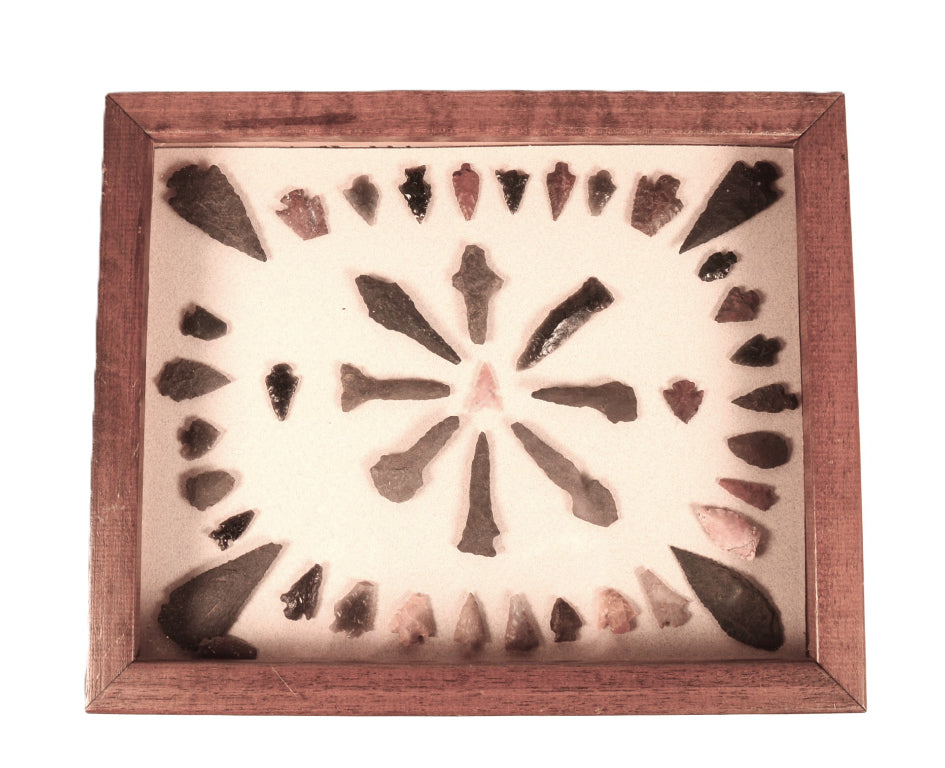 Oregan/Washington Frame of Arrowheads, Points and Drills