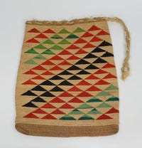 Very Fine Large Antique Nez Perce Corn Husk Bag
