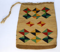 Very Fine Large Antique Nez Perce Corn Husk Bag