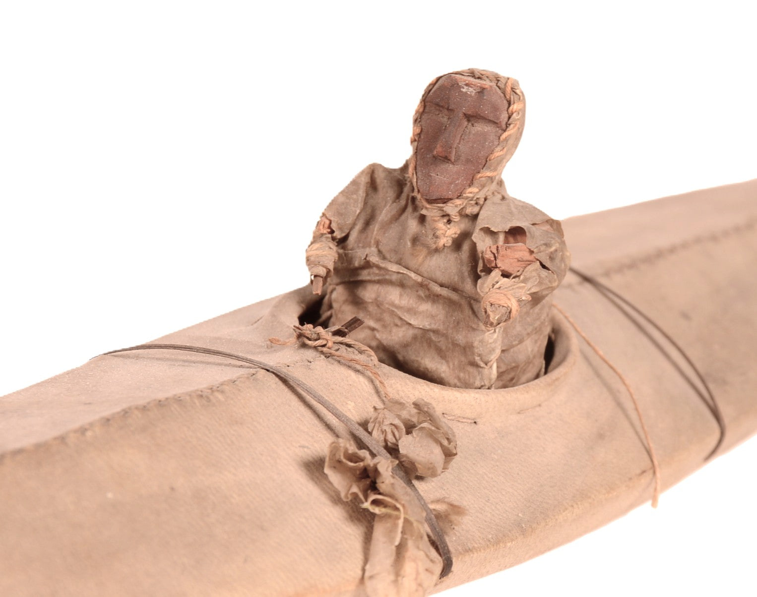 Eskimo Kayak with Figure – Antique American Indian Art