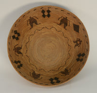 Large Antique Polychrome Yokuts pictorial basket
