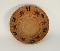 Large Antique Polychrome Yokuts pictorial basket