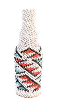Paiute White Beaded Bottle Basketry