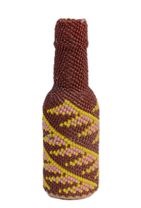 Paiute Brown Beaded Bottle Basketry
