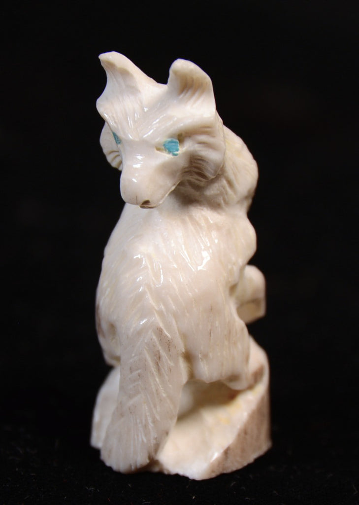 Zuni Pueblo Antler Fox Fetish By Elton Kaamasee