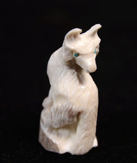 Zuni Pueblo Antler Fox Fetish By Elton Kaamasee