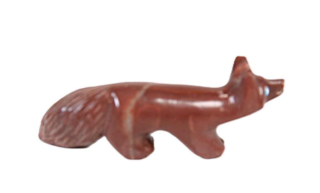 Zuni Pueblo Fox Red Fetish By Vernon Lunasee