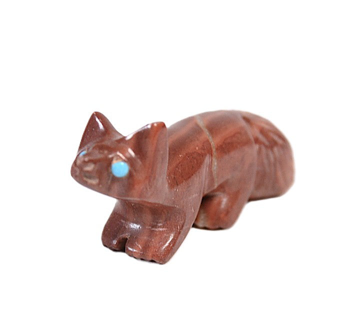 Zuni Pueblo Fox Red Fetish By Vernon Lunasee