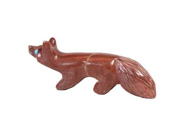 Zuni Pueblo Fox Red Fetish By Vernon Lunasee