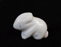 Zuni Pueblo White Bunny Fetish By Daisy Natewa