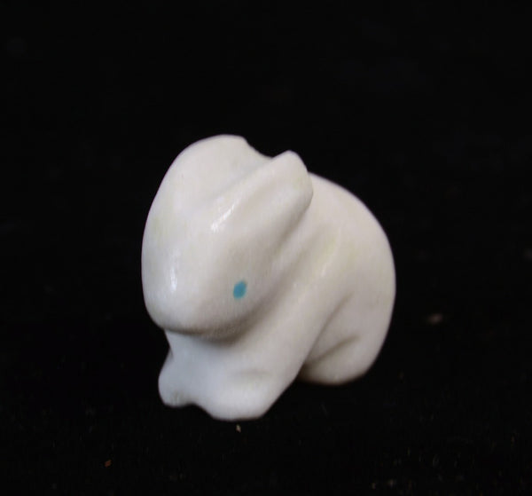 Zuni Pueblo White Bunny Fetish By Daisy Natewa