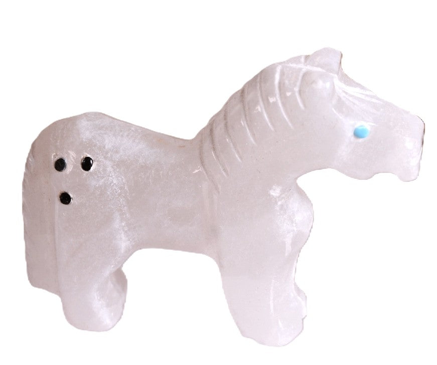 Zuni Pueblo Alabaster Horse Fetish By Todd Etsate