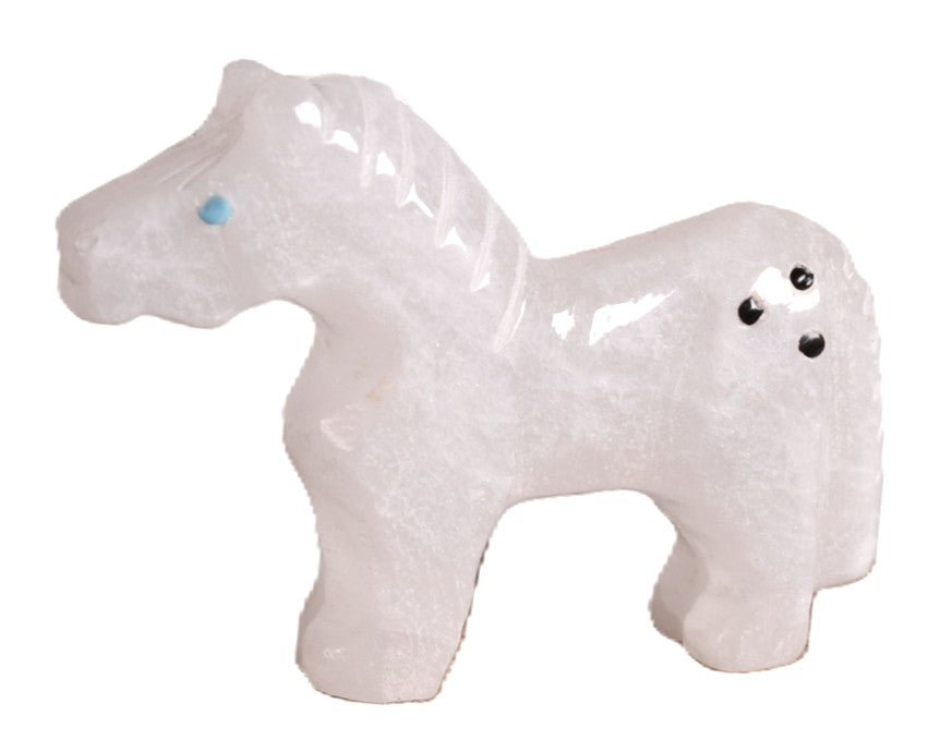 Zuni Pueblo Alabaster Horse Fetish By Todd Etsate