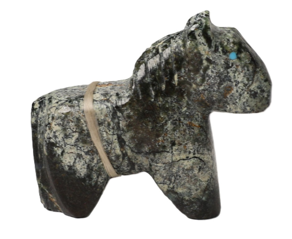 Zuni Serpentine Horse Fetish By Richard Leonard